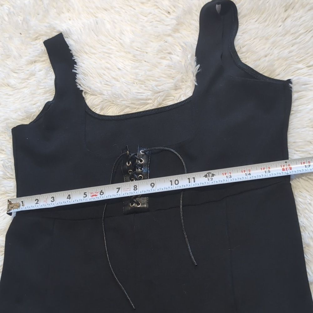 🔴LOWEST! Blackmilk Lace Up Push It Underbust Corset Layering Goth Jumpsuit XL - Picture 13 of 15